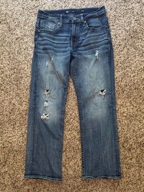 *BKE Buckle* Jake straight men’s soft distressed denim blue jeans - 32/30